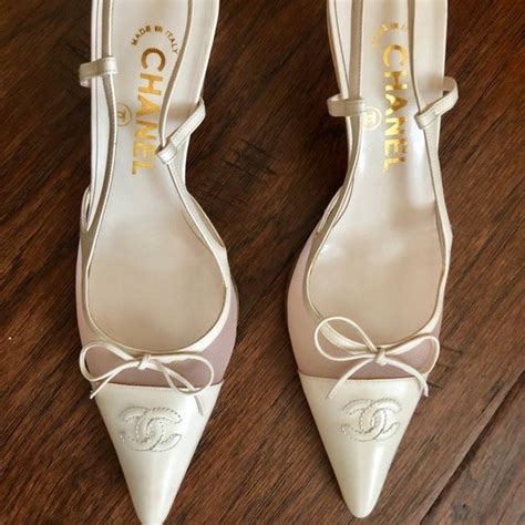 vintage chanel slingback heels|chanel high heels shoes.